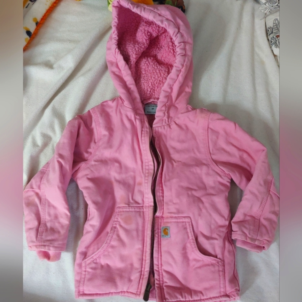 Carhartt Girls fleece lined Jacket pink 3T